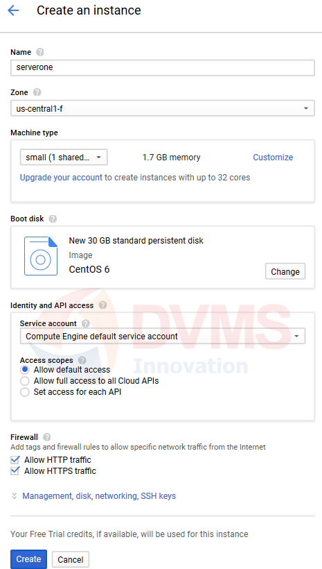 google cloud vminstance